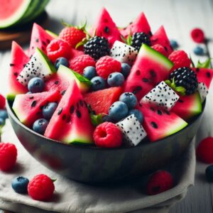 Berry Watermelon Dragon Fruit Salad