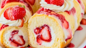 Strawberry Shortcake Cheesecake Rolls